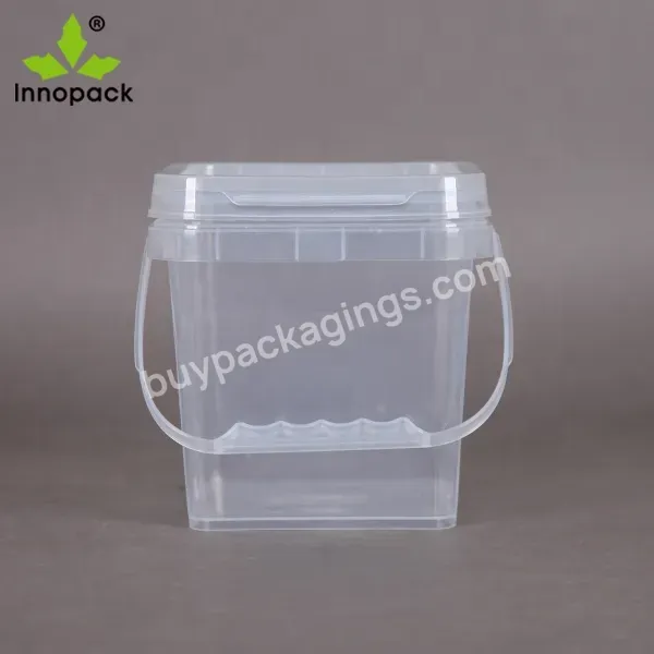 Clear 2l 4l 5l Rectangle Polypropylene Pp Plastic Bucket