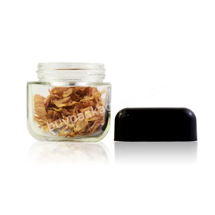 Clear 2oz 3oz 4oz Smell Proof Square Sharp Child Resistant Wide Mouth Glass Jar With Lid - Buy Clear 2oz 3oz 4oz Smell Proof Square Sharp Child Resistant Wide Mouth Glass Jar With Lid,Clear 2oz 3oz 4oz Smell Proof Square Sharp Child Resistant Wide Mo