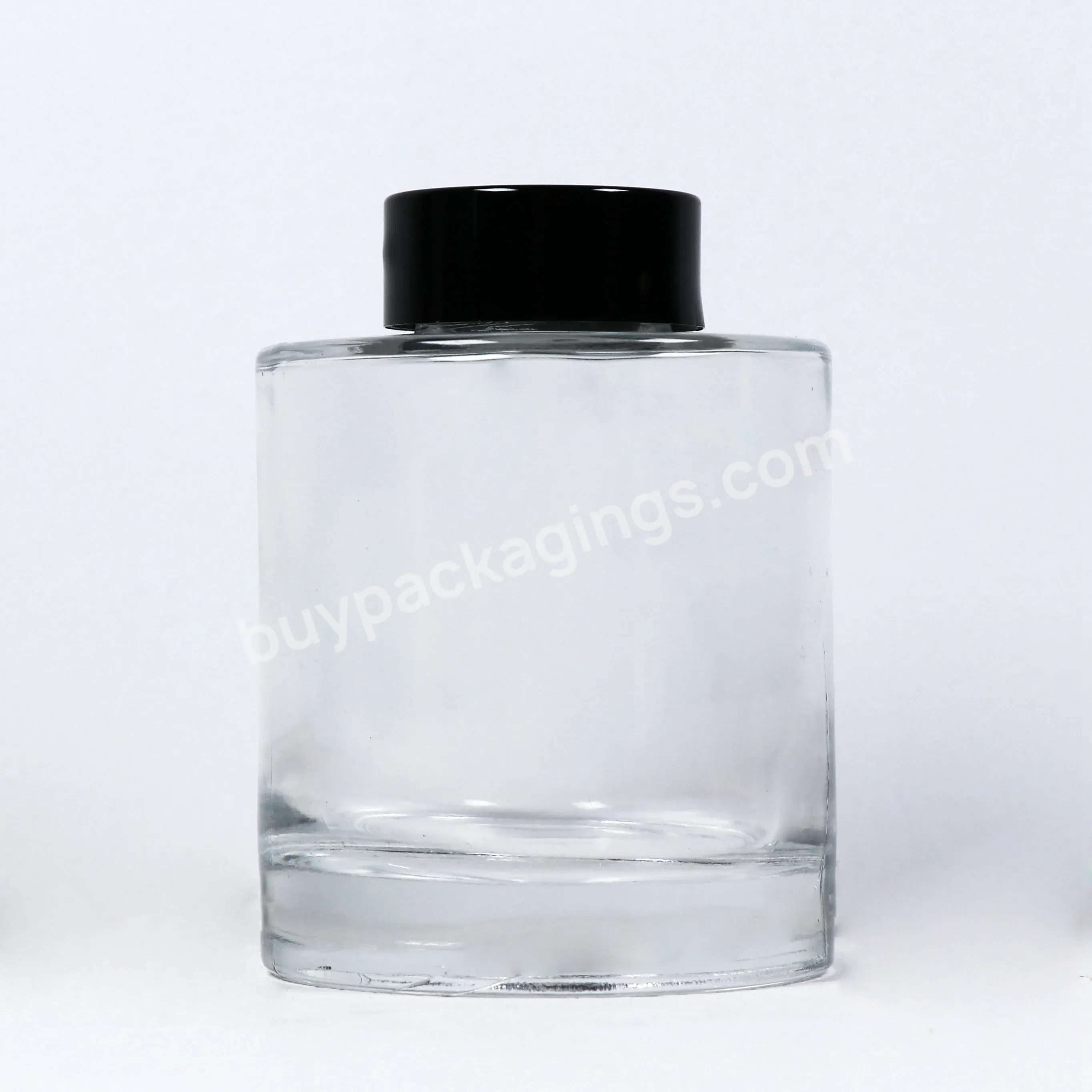 Clear 500ml Reed Diffuser Glass Bottle Round Shape Empty 100ml Bottle Reed Diffuser With Seal Cap