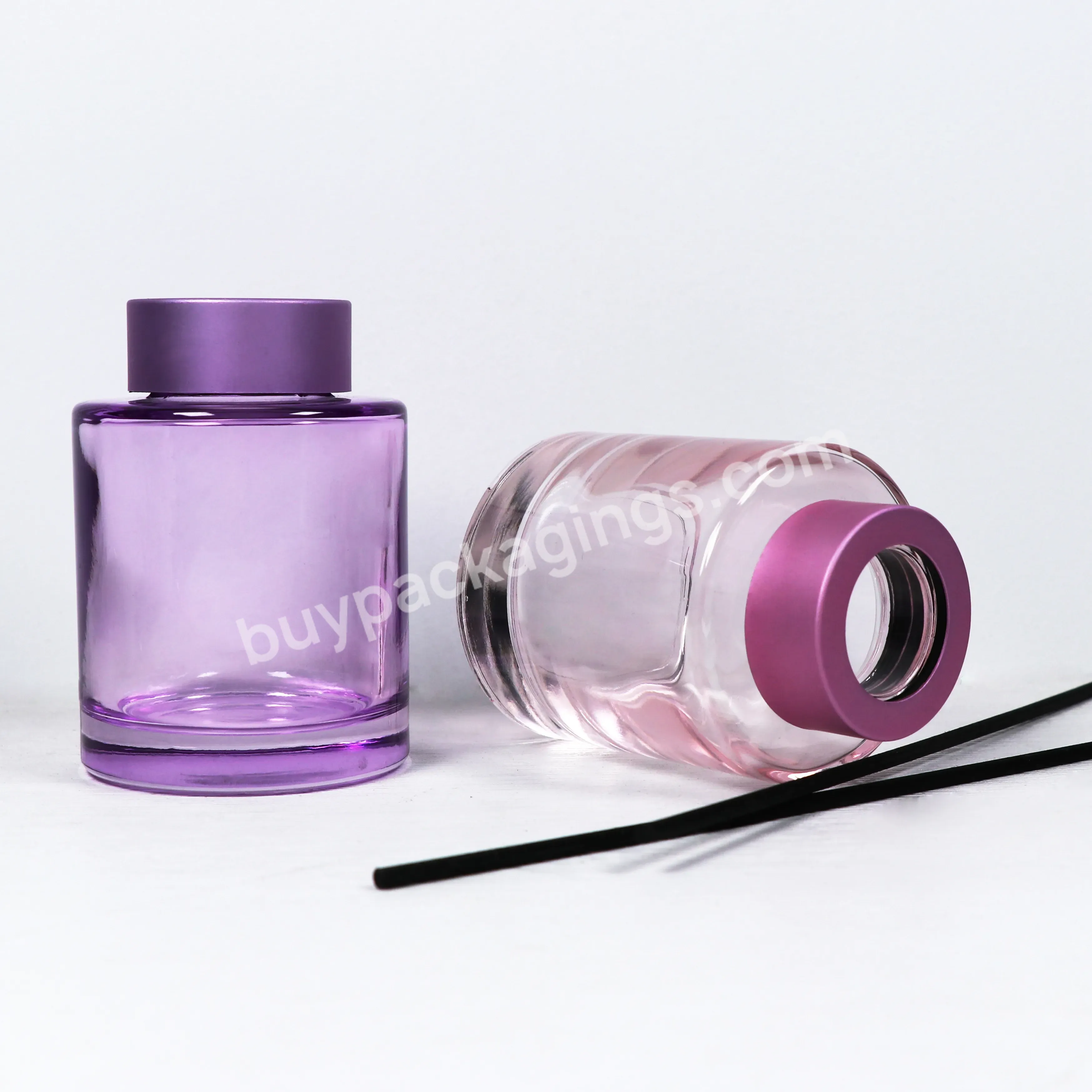 Clear 500ml Reed Diffuser Glass Bottle Round Shape Empty 100ml Bottle Reed Diffuser With Seal Cap