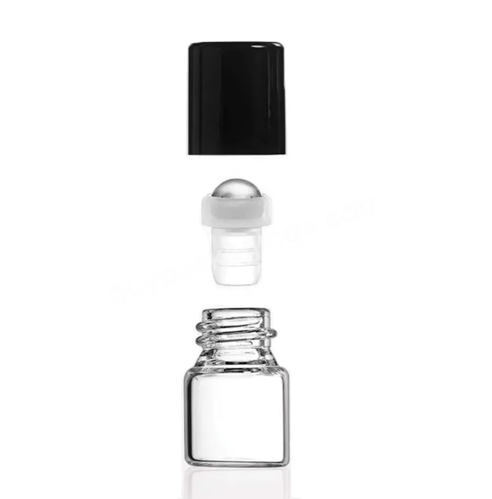 Clear Amber Essential Oil Glass Roll On Bottle Perfume Roller Bottle For Cosmetic Packing 10ml