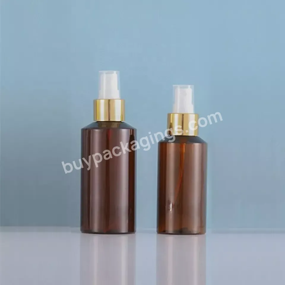 Clear Black Custom Hotel Plastic Pet Round Luxury Empty 250ml Shampoo Pump Packaging Bottle Wholesale Bottles 200ml 300ml 500ml