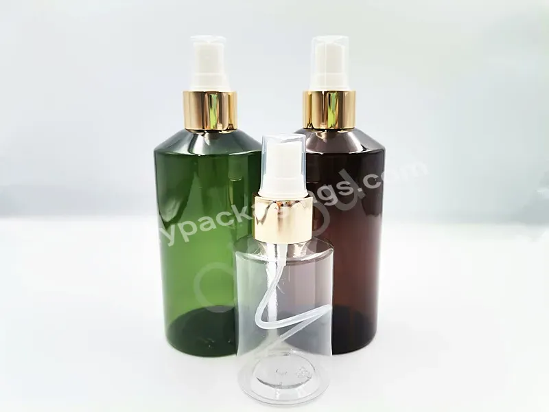 Clear Black Custom Hotel Plastic Pet Round Luxury Empty 250ml Shampoo Pump Packaging Bottle Wholesale Bottles 200ml 300ml 500ml