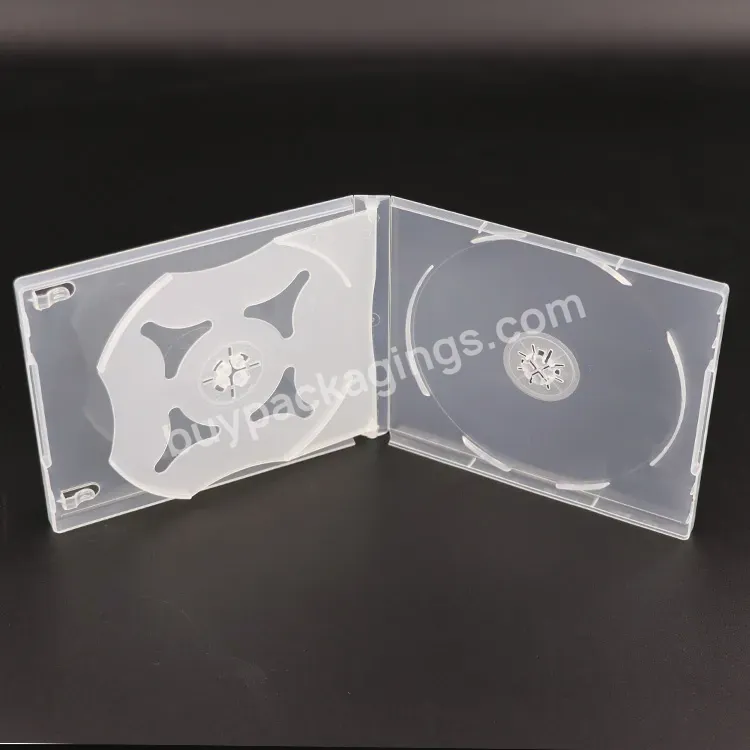 Clear Blank 2-cd Jewel Hard Plastic Pp Dvd/cd Protector Case Box Holder 16mm