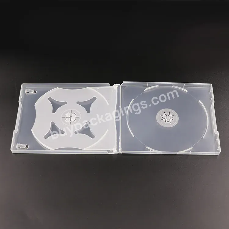 Clear Blank 2-cd Jewel Hard Plastic Pp Dvd/cd Protector Case Box Holder 16mm