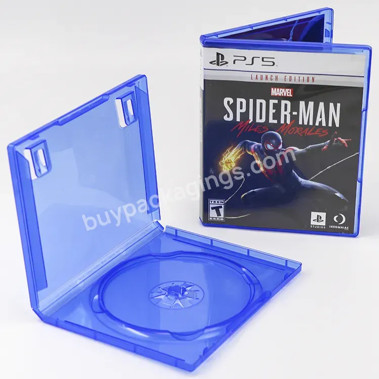 Clear Blue Cover Ps 5 Dvd Game Disc Storage Case Disk Ps5 Cd Game Card Ps Box Packaging For Ps4 Ps5 Ps3 Playstation 3 4 5 Slim