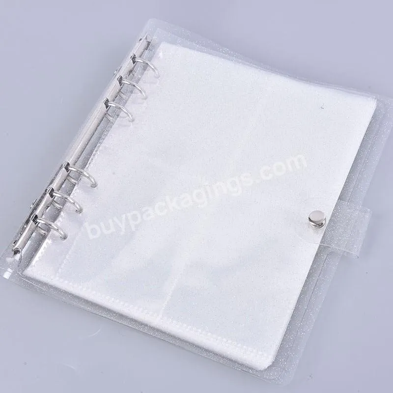 Clear Book File Folder Transparent Photo Card Binder Custom A5 6 Rings 12 Pocket Mini Pvc 5x7 Photo Album - Buy Mini Pvc 5 X 7 Photo Album,12 Pocket Folder,Loose Leaf Photo Card Binder.