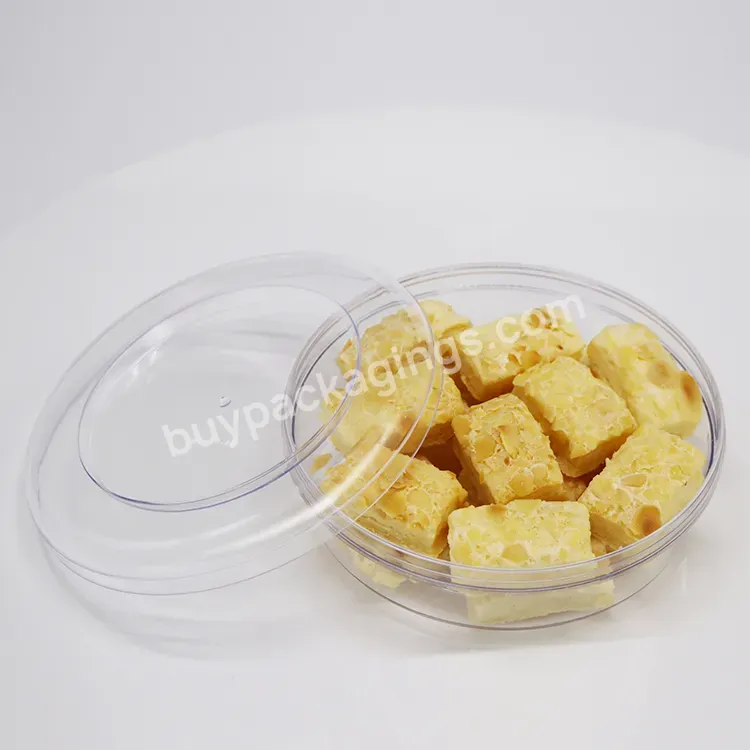 Clear Cake Box With Lid For Holiday Gift Hot Sale Chocolate Packing Box Round Custom Case For Cookie Plastic Valentine Candy Box