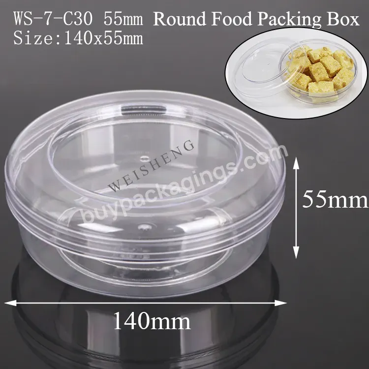 Clear Cake Box With Lid For Holiday Gift Hot Sale Chocolate Packing Box Round Custom Case For Cookie Plastic Valentine Candy Box