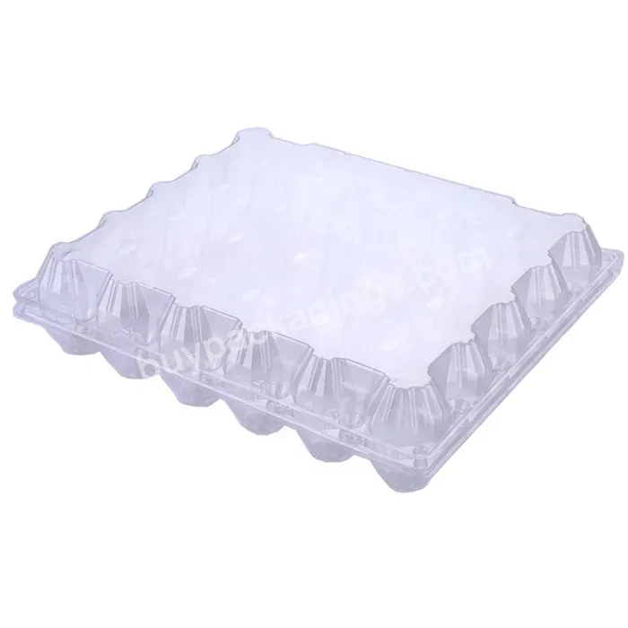 Clear Disposable Pet 30 Holes Plastic Egg Packaging Tray