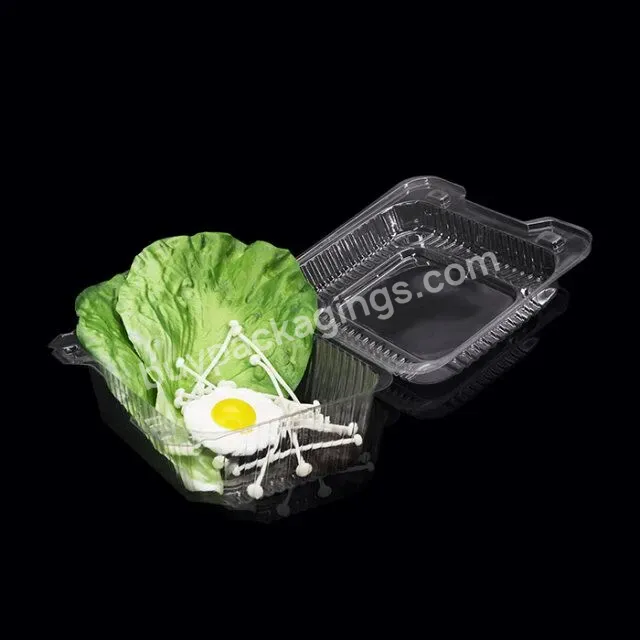 Clear Disposable Plastic Food Box Fresh Fruit Container Clamshell Packaging Box For Fruit Packaging