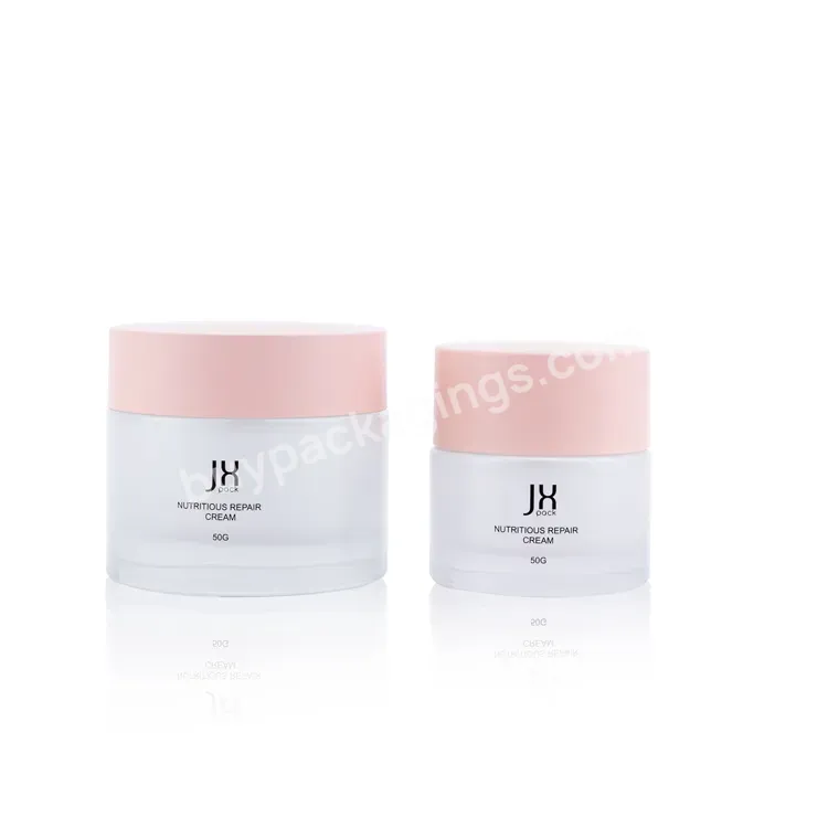 Clear Glass Cosmetic Cream Jar With Screw Lid For Cosmetic Packaging