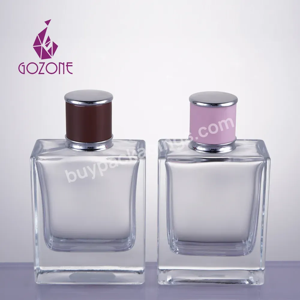 Clear Glass Manufacture Empty Bulk Cap Perfume Bottle 100ml