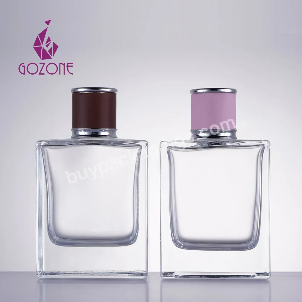 Clear Glass Manufacture Empty Bulk Cap Perfume Bottle 100ml