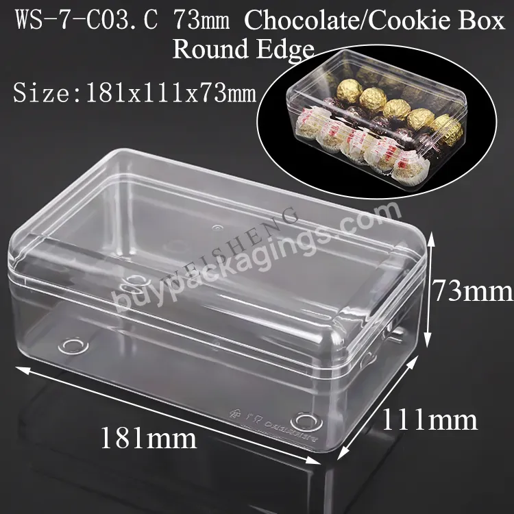 Clear Gpps Plastic Case For Cookie Packaging Box Dessert Loaf Bakery Box For Ferrero Rocher Candy Cake Packaging Box