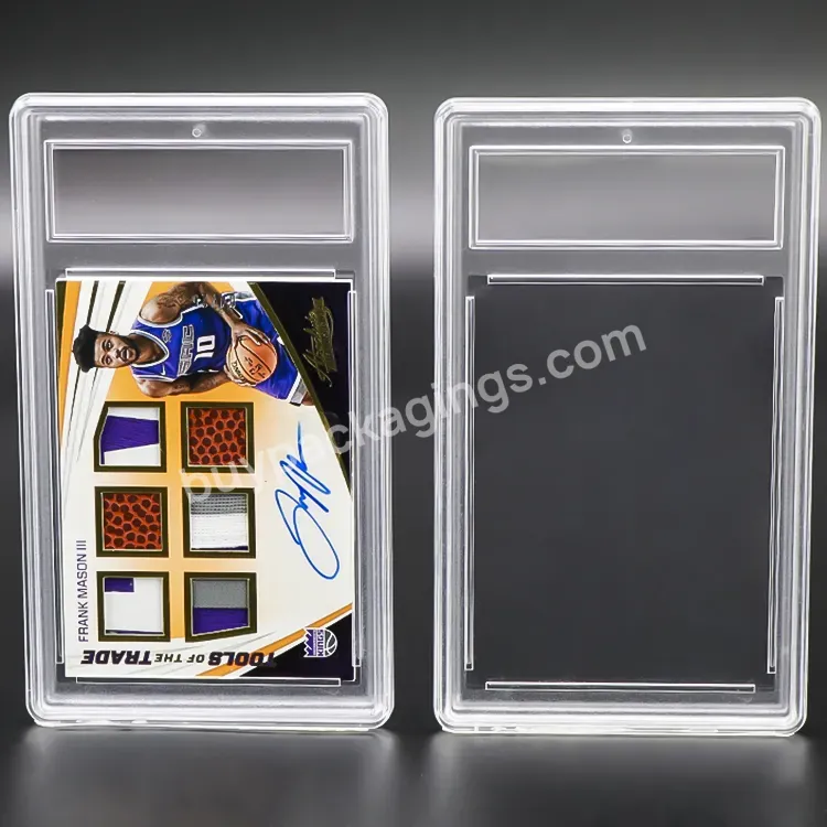 Clear Grading Playing Sports Trading Cards Case 35pt Plastic Card Slabs Display Holder Graded Card Slab - Buy Graded Card Slab,35pt Plastic Card Slabs,Sports Card Case Slab.