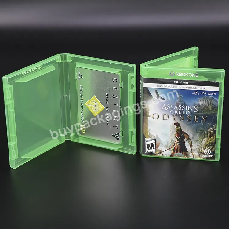 Clear Green Game Card Box Accessories Plastic Shell Cover Gaming Case With Logo For Xbox One 360 S X Ps4 Psp Nintendo Ds Ps5 - Buy Plastic Shell Cover Gaming Case,Game Case For Xbox One,Gaming Case With Logo For Xbox One.