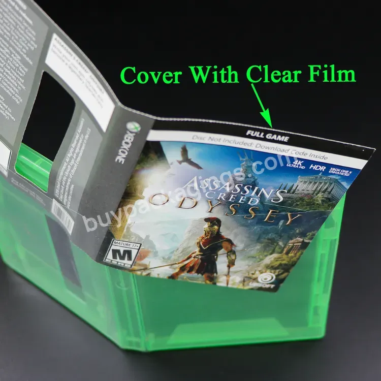 Clear Green Game Card Box Accessories Plastic Shell Cover Gaming Case With Logo For Xbox One 360 S X Ps4 Psp Nintendo Ds Ps5 - Buy Plastic Shell Cover Gaming Case,Game Case For Xbox One,Gaming Case With Logo For Xbox One.