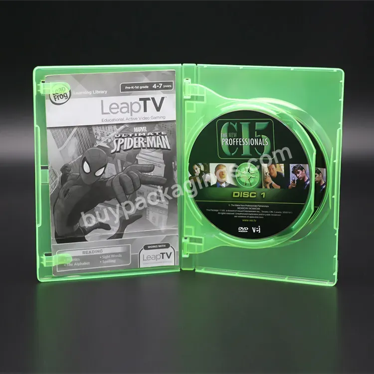 Clear Green Game Holder Box For Xbox One 360 Box Double Discs Cd Dvd X Box 360 Wholesale Video Game Case