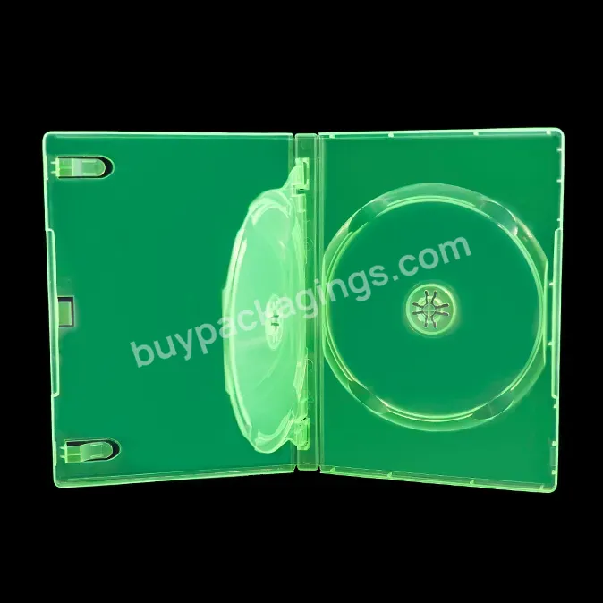 Clear Green Game Holder Box For Xbox One 360 Box Double Discs Cd Dvd X Box 360 Wholesale Video Game Case