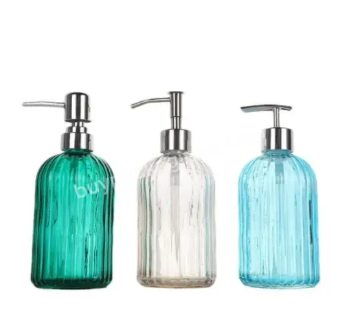 Clear Grey Red Blue Green Black White Pink Violet Glass Packaging Bottle With Gold Pump