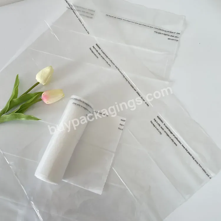 Clear Grocery Shopping Plastic Bags Transparent For Supermarket Custom Print Garbage Can Liners