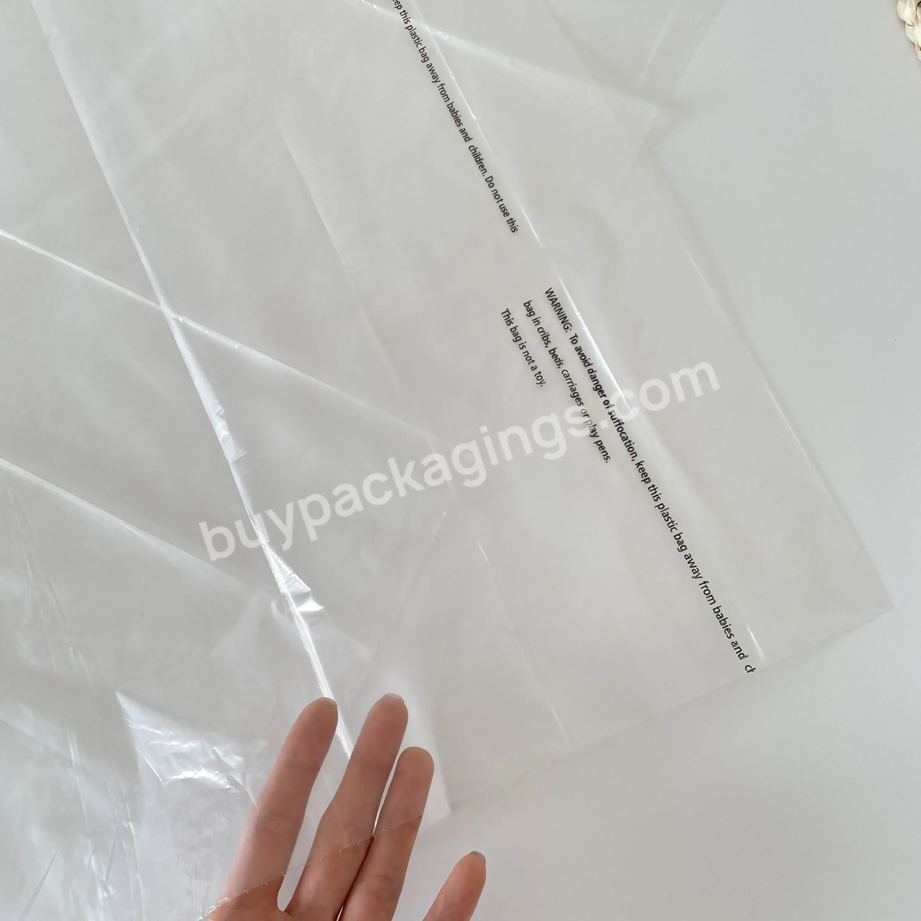 Clear Grocery Shopping Plastic Bags Transparent For Supermarket Custom Print Garbage Can Liners