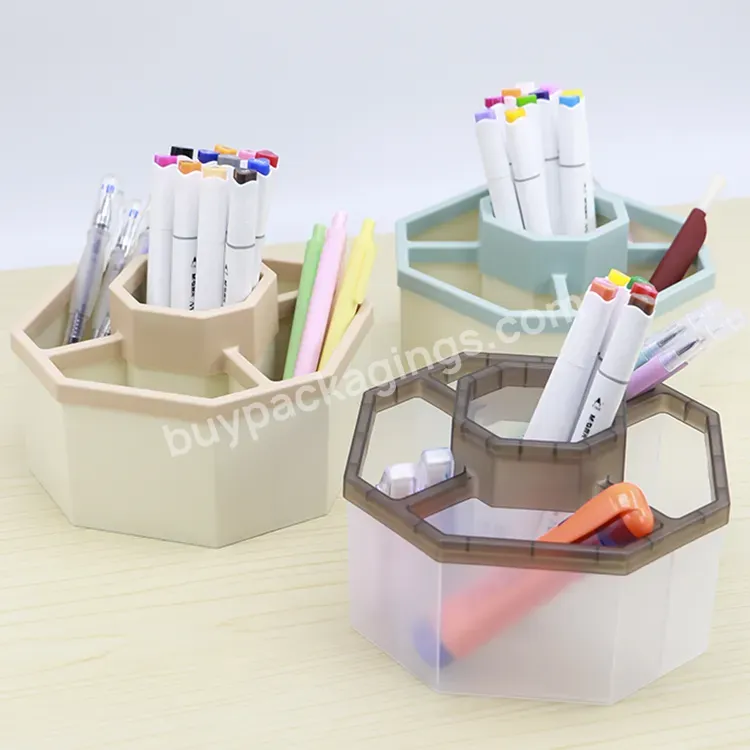 Clear Makeup Brush Lipstick Holder Storage Box Painting Shelves Office Pen Pencil Holders Stationery Desk Drawer Organizer