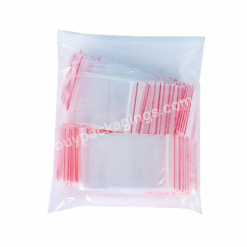 Clear Plastic Bag Grip Self Seal Resealable Mini Ziplock Packing Bags Custom Size Zip Lock Bag