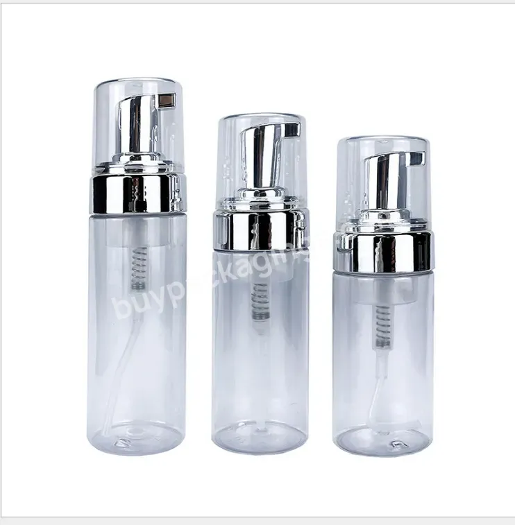 Clear Plastic Bottle With Shiny Silver Pump