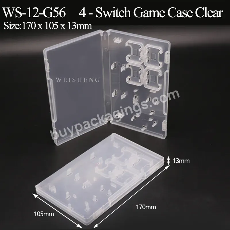 Clear Plastic Game Accessories Cartridge Holder 4 Protector Oled Replacement Game Case For Nintendo Switch Ds 3ds Pro Game Boy