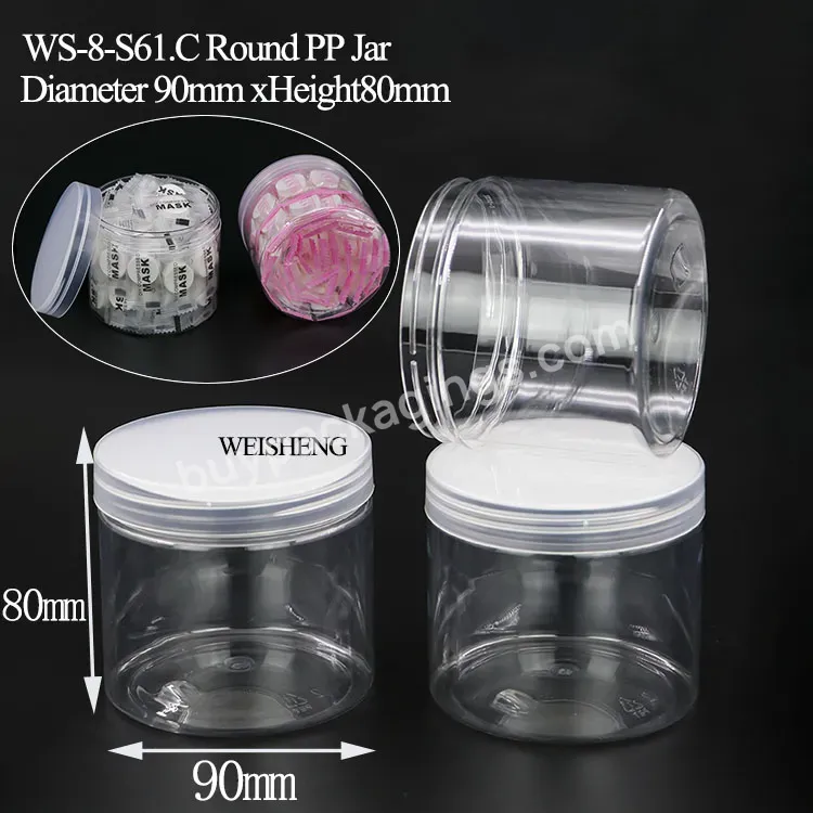 Clear Plastic Jar With Lids Wholesale Customized Small Gift Boxes Sugar Scrub Container Plastic Jar For Skin Care Cream