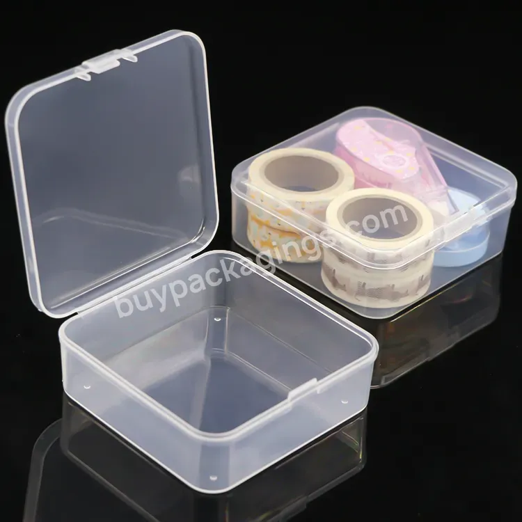 Clear Plastic Needlework Boxes Slim Business Card Case Storage Plastic Packaging Boxes Jewellery Customized Plastic Box