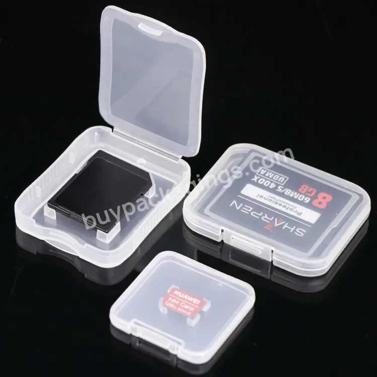 Clear Plastic Sd Card Box Case Digipak Tray With Best Quality Packing Storage Sd Card Tray Holder