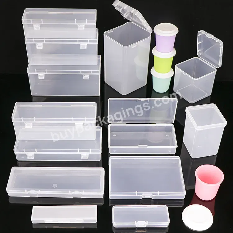 Clear Plastic Small Accessory Tube Box Clear Flat Pp Box Storage Container Pp Brush Toothbrush Case Plastic Box Packaging