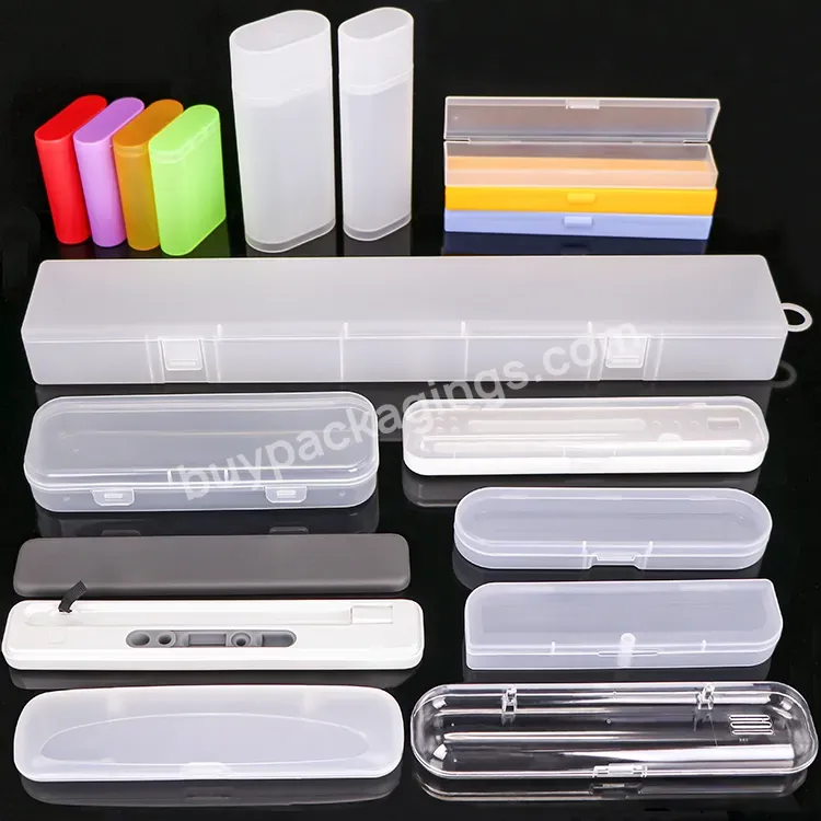 Clear Plastic Small Accessory Tube Box Clear Flat Pp Box Storage Container Pp Brush Toothbrush Case Plastic Box Packaging