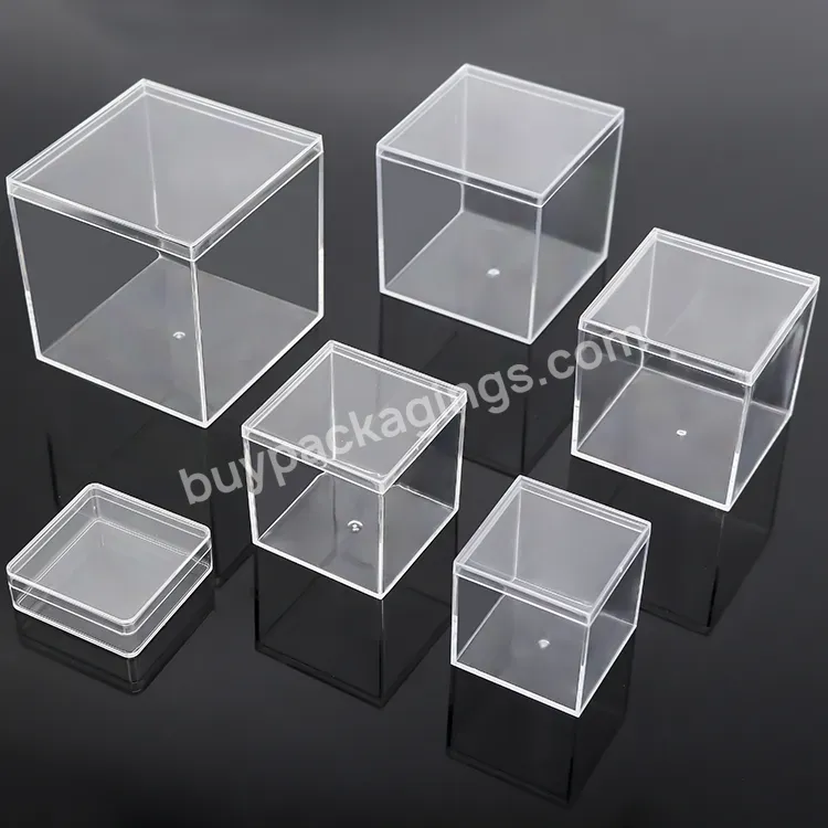 Clear Plastic Square Cube Candy Pill Jewelry Storage Box Organizer Containers Acrylic Gift Box Acrylic Case Funko Pop Protector