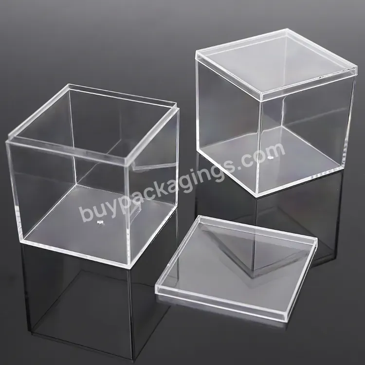 Clear Plastic Square Cube Candy Pill Jewelry Storage Box Organizer Containers Acrylic Gift Box Acrylic Case Funko Pop Protector