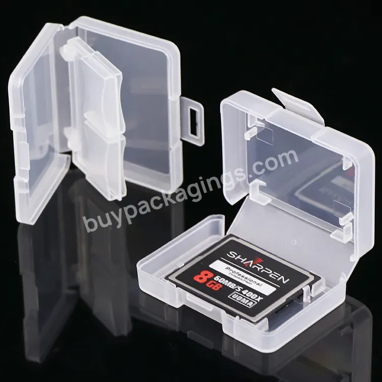 Clear Pp Plastic Xqd Cf Tf Memory Card Case Wholesale Carrying Storage Case Custom Card Holder