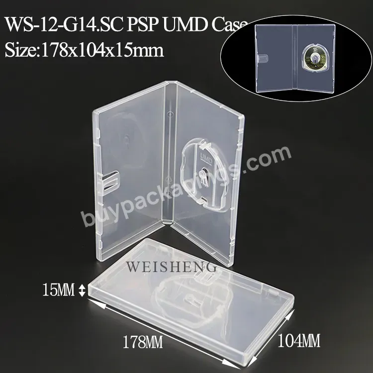 Clear Pp Umd 15mm Gaming Box Console Single Disc Storage Genuine With Logo Umd Case Play Station Psp Game Card Case