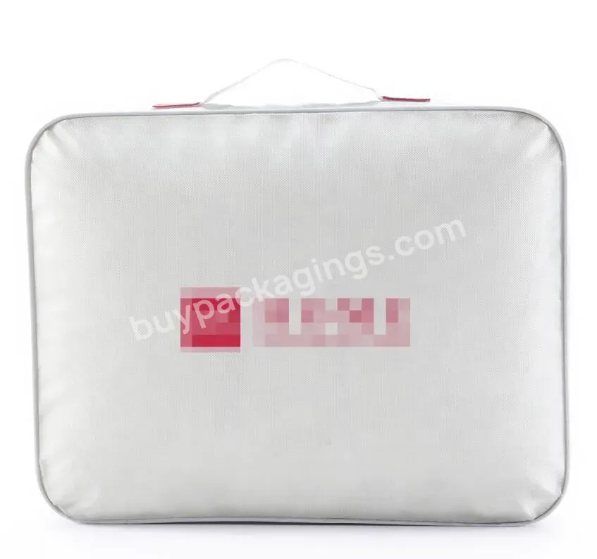 Clear Pvc And Non Woven Pillow Packaging Storage Bag With Handle