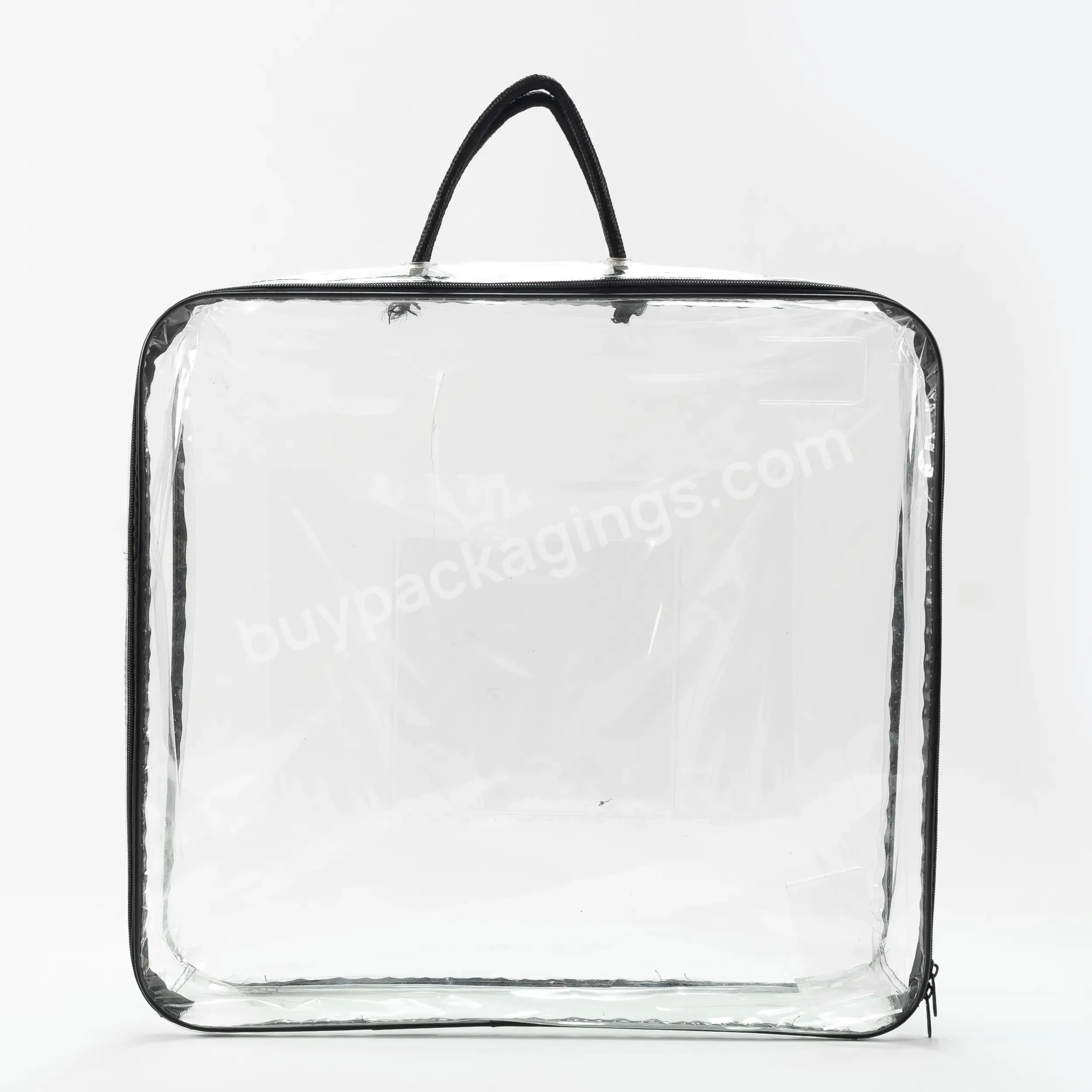 Clear Pvc Wire Bag With Zipper For Blanket And Quilt