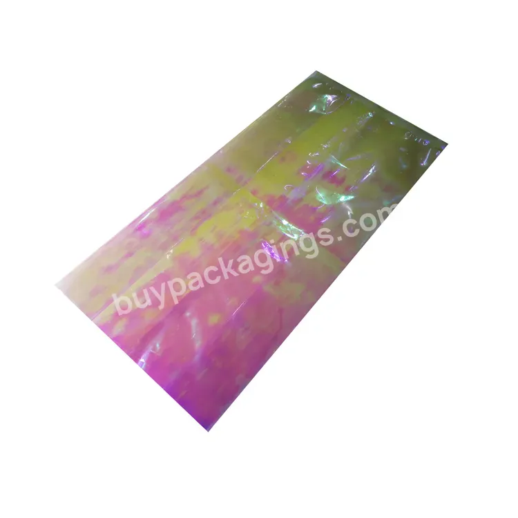 Clear Side Gusset Rainbow Cellophane Iridescent Bag