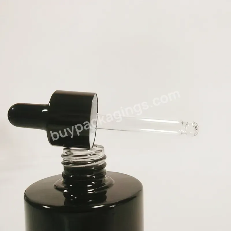 Clear Thick Bottom Round Shape 1oz 30 Ml 50ml Essential Oil Glass Dropper Bottle For Cosmetic Packaging