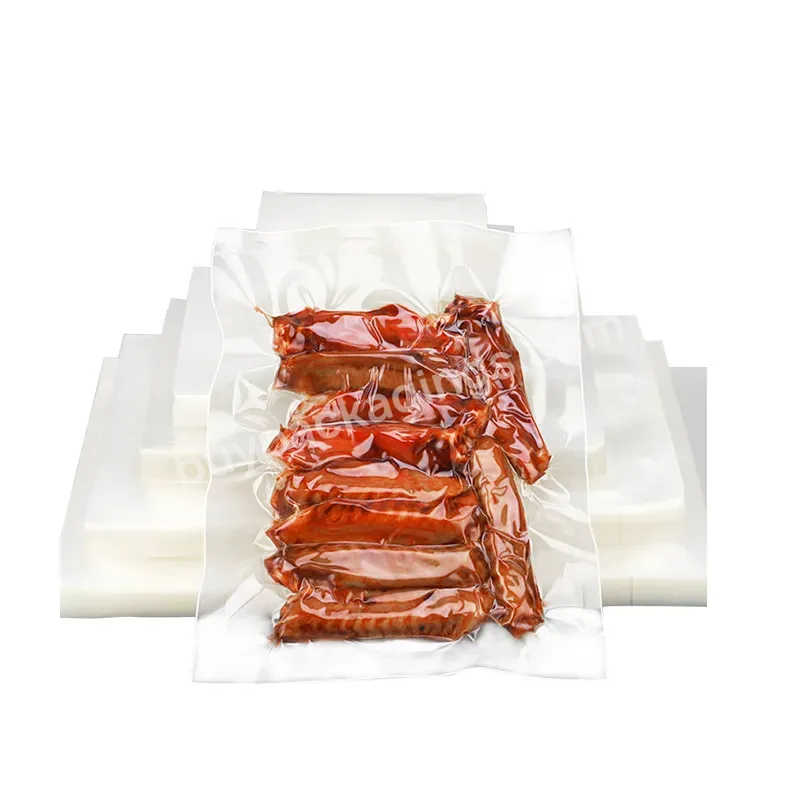 Clear Transparent Nylon Plastic Bag Vacuum Storage Packaging Bags For Frozen Food Meat Chicken Fish Seafood Vacuum Pouch