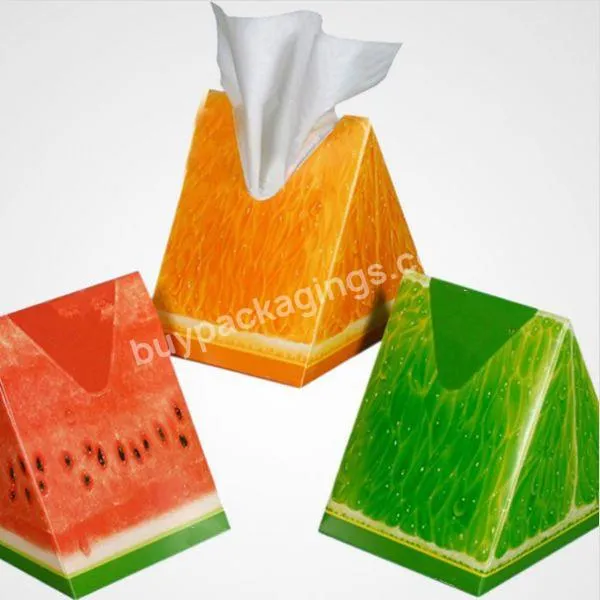 clever ideas packaging paper fruit tissue box for family