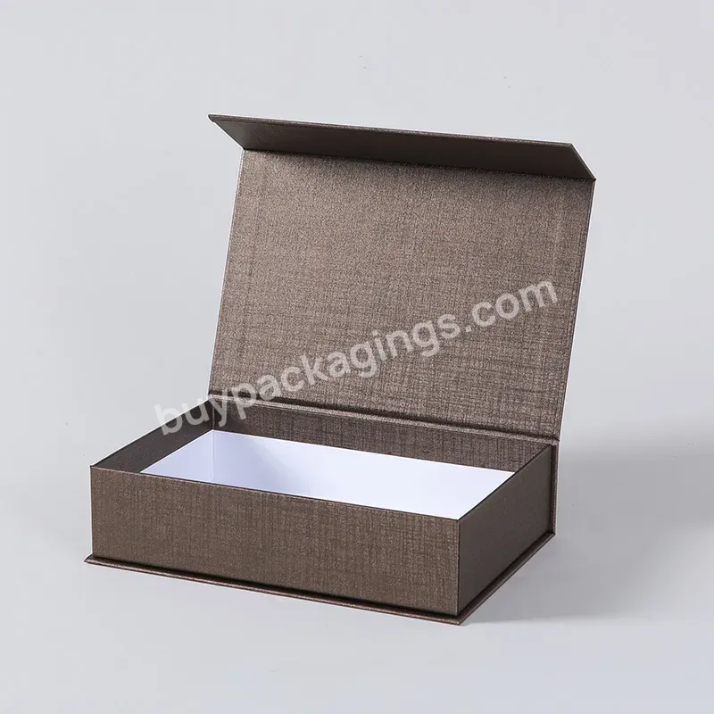 Closure Gift Packaging Paper Box Luxury Cosmetic Skin Care Cardboard Book Box Custom Folding Black Magnetic Book Boxes