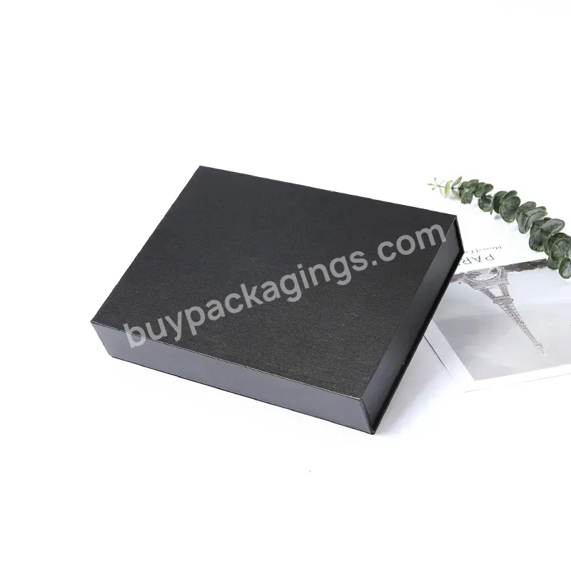 Closure Gift Packaging Paper Box Luxury Cosmetic Skin Care Cardboard Book Box Custom Folding Black Magnetic Book Boxes