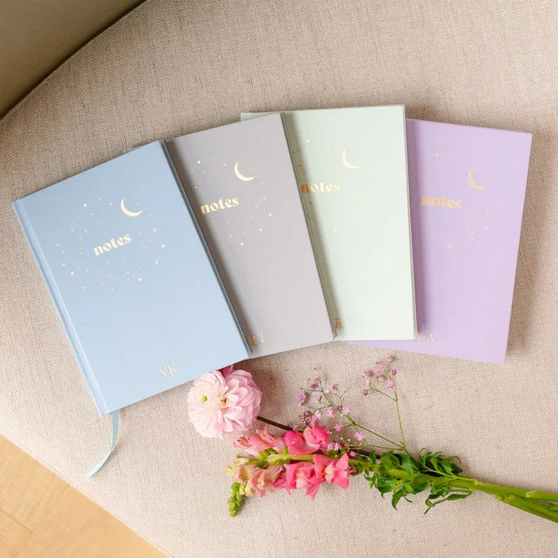 Cloth Linen Material Notebooks Fabric Cover Planner Diary Gift Book with Flat Laid Undated Pages