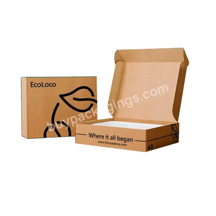 Clothing Corrugated Packaging Box Custom Logo Printed Kraft Paper Box Kraft Corrugated Box